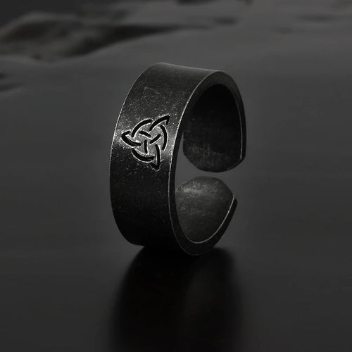 Dark Runes 8mm Adjustable Ring