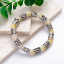 Runes in Lava Stone Bracelet