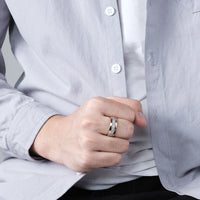 Golden Thor Thunderbolt Tungsten Carbide Ring with Meteorite Inlay