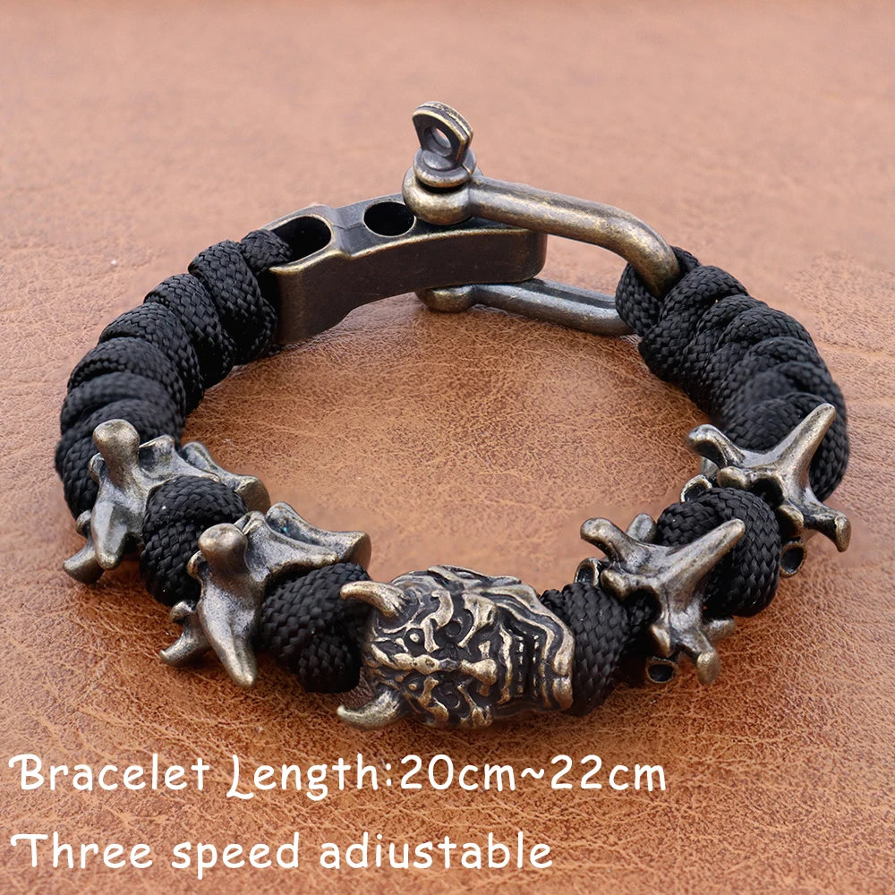 Warrior Trophies ParaCord Skull Bracelet