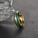 Bounty from Frigg Green Opal and Wood Tungsten Ring