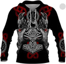 Ravens and Wolves of Odin 3D Printed Hoodie