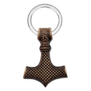 Brass Mjolnir Necklace Thor's Hammer with Norse Knot Motif