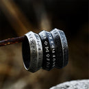 Ancient Futhark Runes 8mm Stainless Steel Ring - TheWarriorLodge