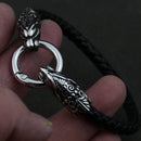 Freya Cat with Runes Steel Bracelet