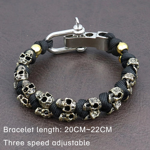 Warrior Trophies ParaCord Skull Bracelet