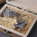 Mjolnir with Longer Handle Stainless Steel Necklace