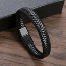 Warrior Braided Wristband Genuine Leather Bracelet