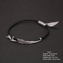 Chosen of Odin 925 Silver and Rope Bracelet