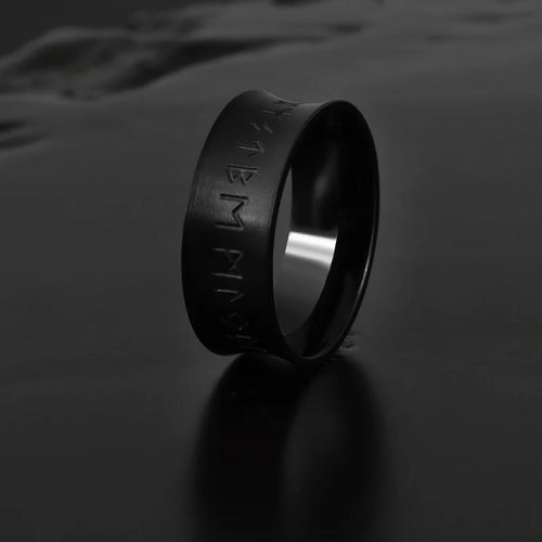 Dark Runes 8mm Adjustable Ring