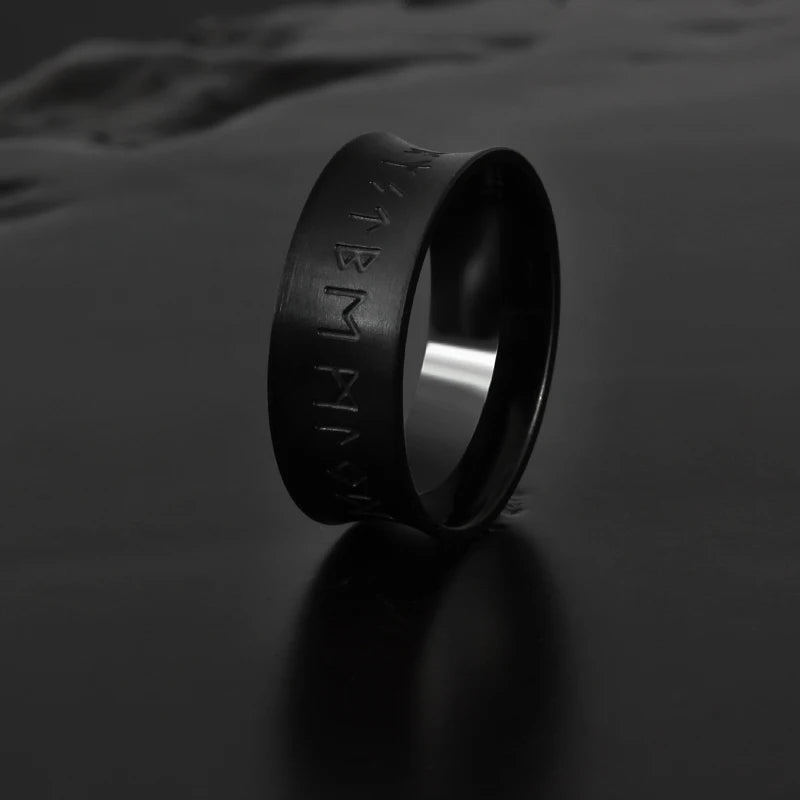 Dark Runes 8mm Adjustable Ring