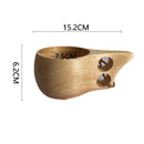 Traditional Norse Wood Carved Mug