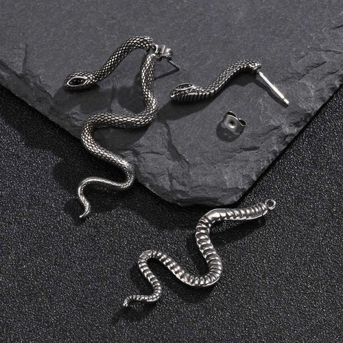 Jormungandr the Midgard Serpent Steel Earrings