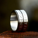 Futhark Runes Stainless Steel 8mm Ring