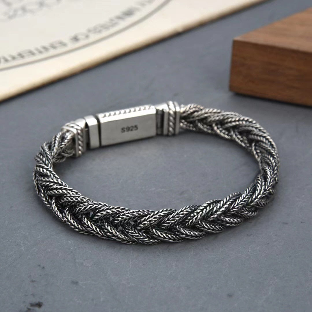Threaded by the Norns 925 Sterling Silver Bracelet