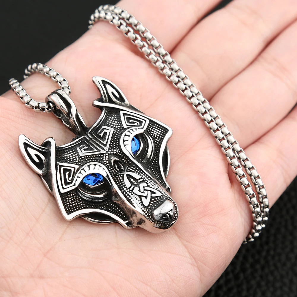 Fenrir Head Stainless Steel Necklace