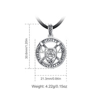 The Valknut in Shield 925 Sterling Silver Necklace