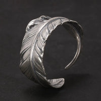 Hugin and Munin Feather 925 Sterling Silver Ring
