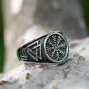Aegishjalmur the Helm of Awe Stainless Steel Ring