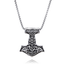 Mjolnir and Thor's Goats Steel Necklace