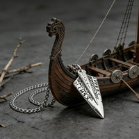 Spear of Odin Gungnir Steel Necklace