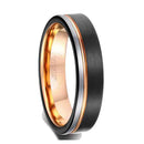 Frigg's Wedding Band With Yellow Golden Inlay - 8mm Tungsten Carbide Ring