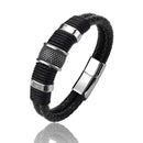 Sailing Longship Handcrafted Leather and Steel Bracelet