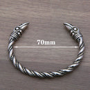 Odin's Ravens Stainless Steel Arm Ring Bracelet