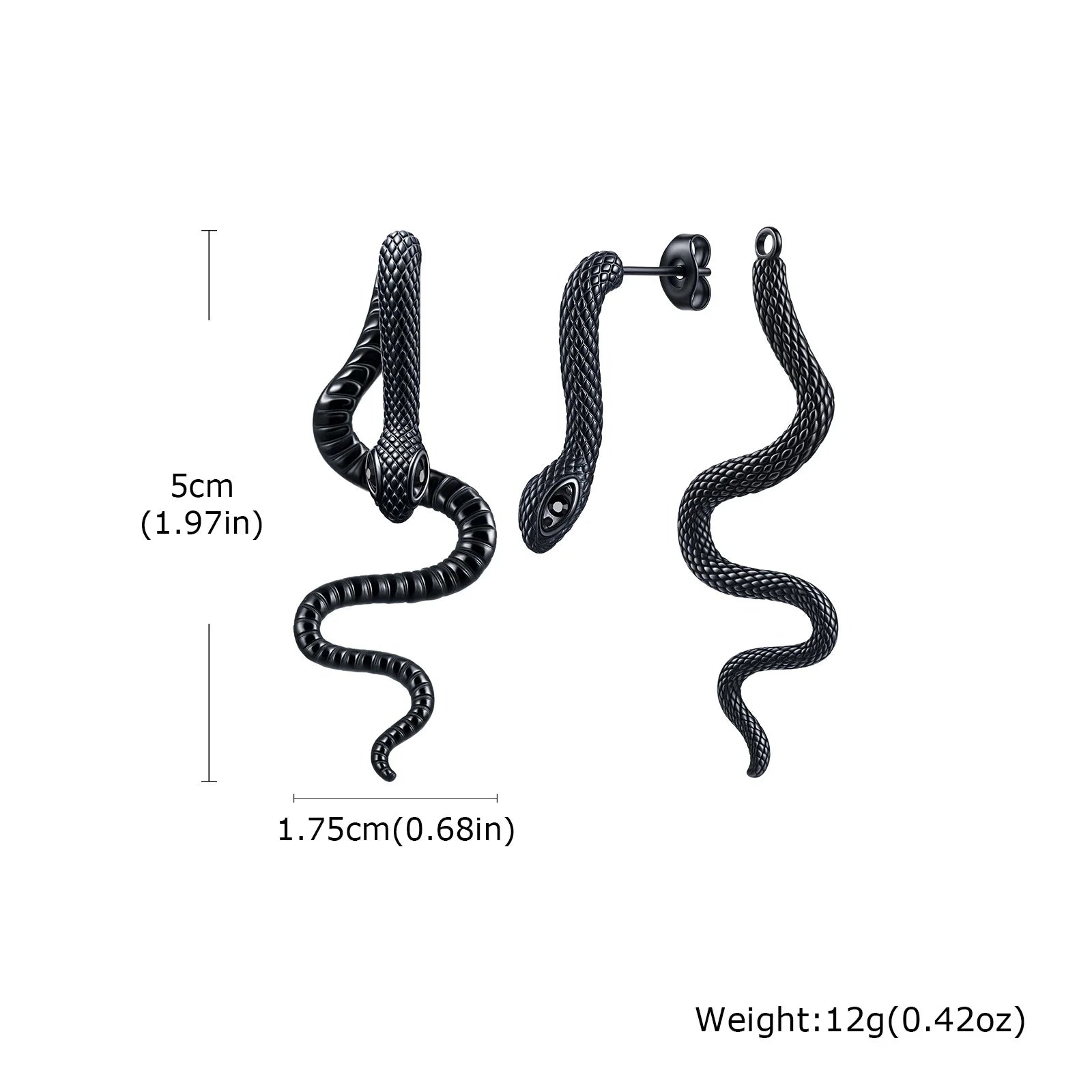 Jormungandr the Midgard Serpent Steel Earrings