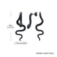 Jormungandr the Midgard Serpent Steel Earrings