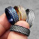 Unbreakable Dragonscales of Jormungandr Tungsten Carbide Ring