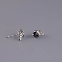 Raven Wings 925 Sterling Silver Earrings