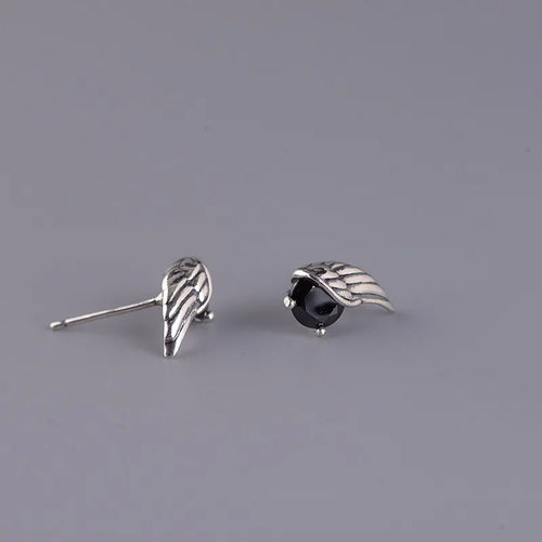 Raven Wings 925 Sterling Silver Earrings