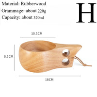 Traditional Norse Wood Carved Mug