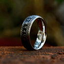 Rune Ring in Futhark Runes 8mm Stainless Steel Ring