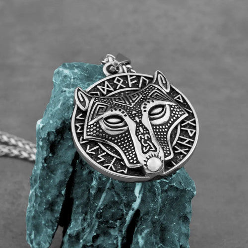 Fenrir Head Stainless Steel Necklace