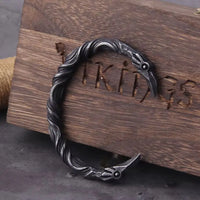 Odin's Ravens Stainless Steel Arm Ring Bracelet
