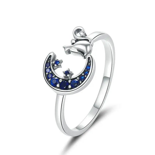Freya's Cat Adjustable Ring in 925 Silver
