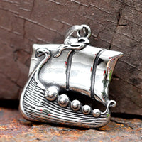 Drakar Viking Warship Stainless Steel Pendant