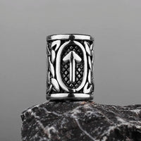 Stainless Steel Runes Beard Rings