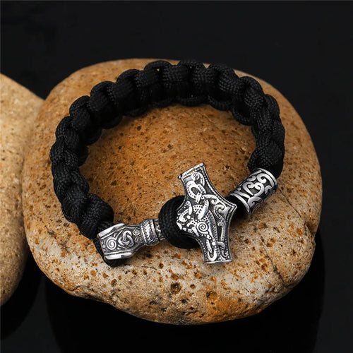 Mjolnir Hammer Paracord Amulet