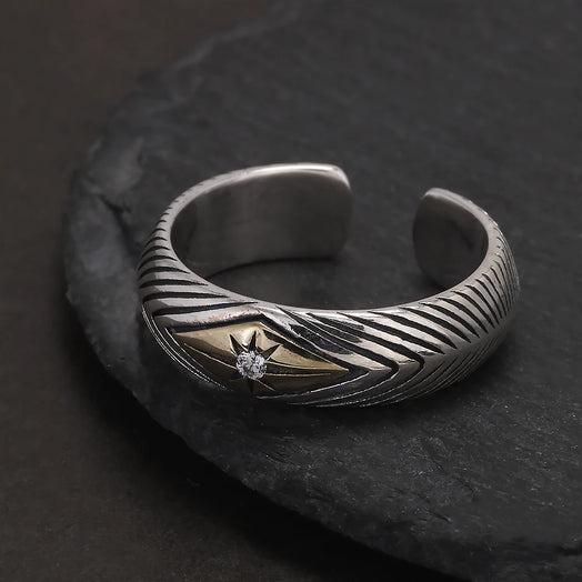 Draupnir 925 Sterling Silver Adjustable Ring
