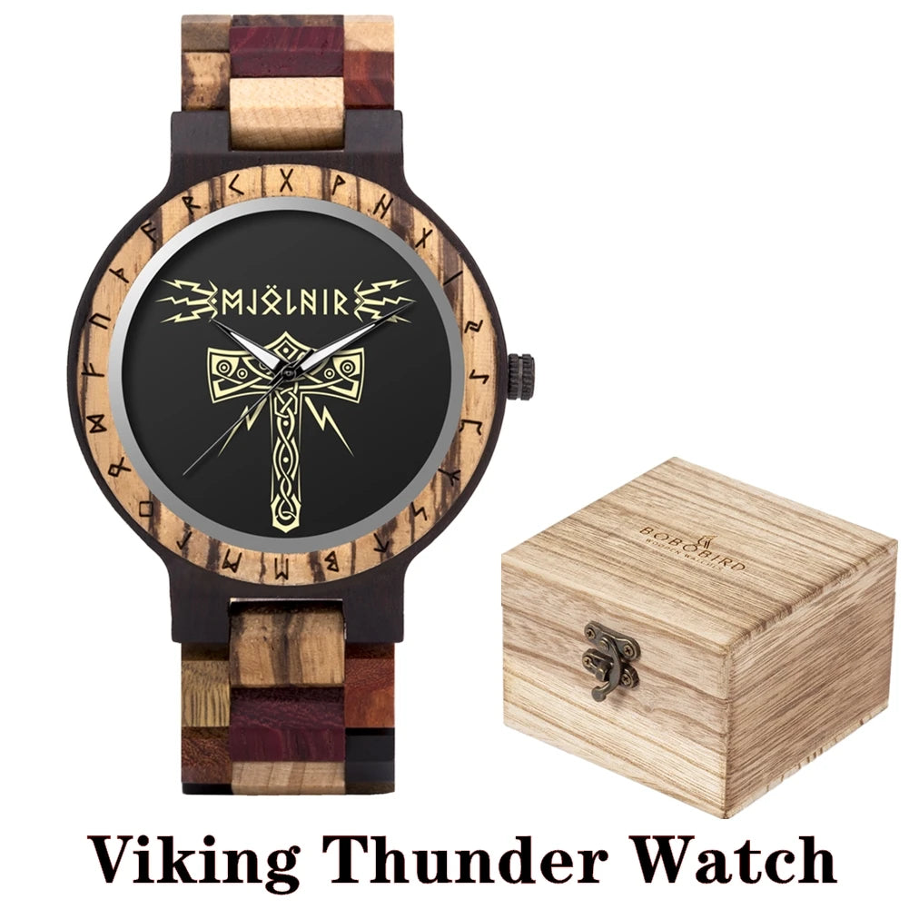 Viking Vintage Wooden Watch