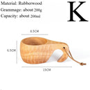 Traditional Norse Wood Carved Mug