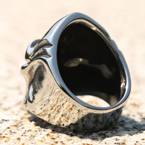 Viking Helmet 316L Stainless Steel Ring