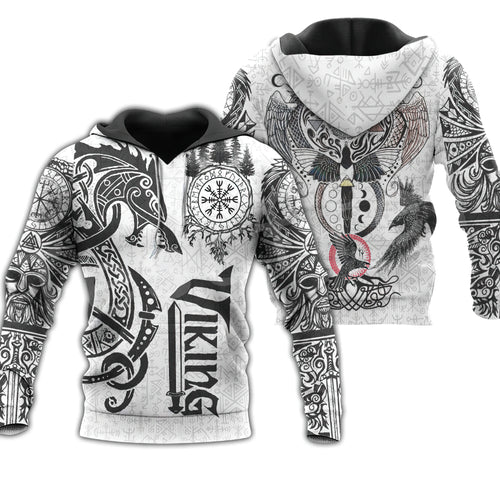 Ravens and Wolves of Odin 3D Printed Hoodie