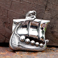 Drakar Viking Warship Stainless Steel Pendant