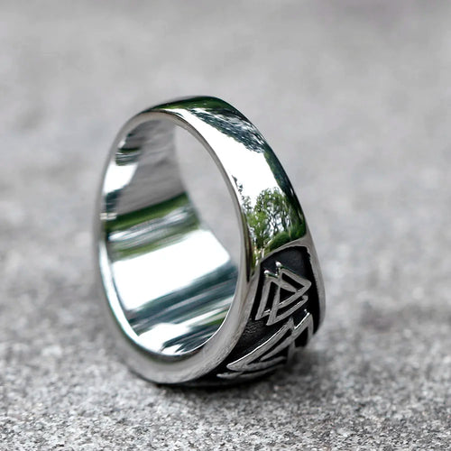 Aegishjalmur the Helm of Awe Stainless Steel Ring