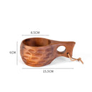 Traditional Norse Wood Carved Mug