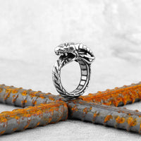 Jormungandr Bites her Tail 316L Stainless Steel Ring
